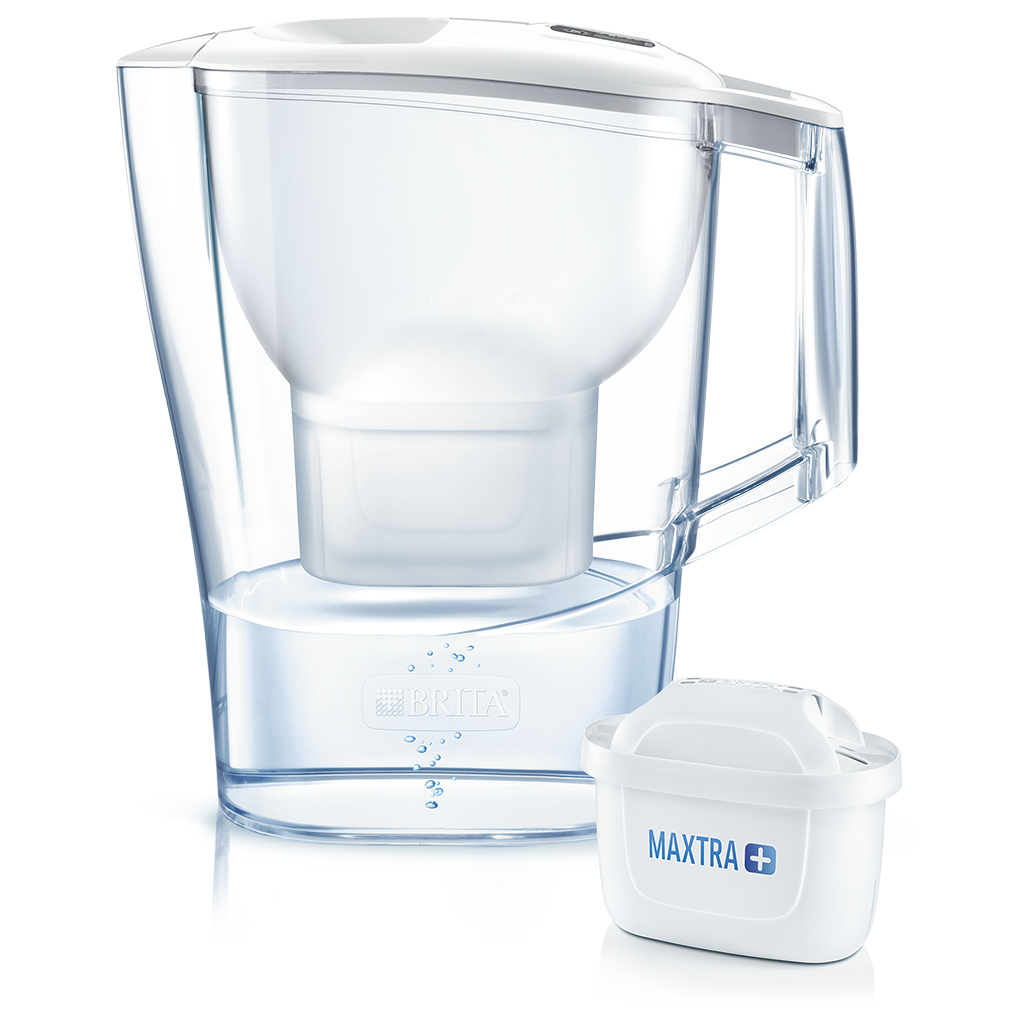 BRITA Caraffa filtrante per acqua Aluna White con 1 filtro MAXTRA 