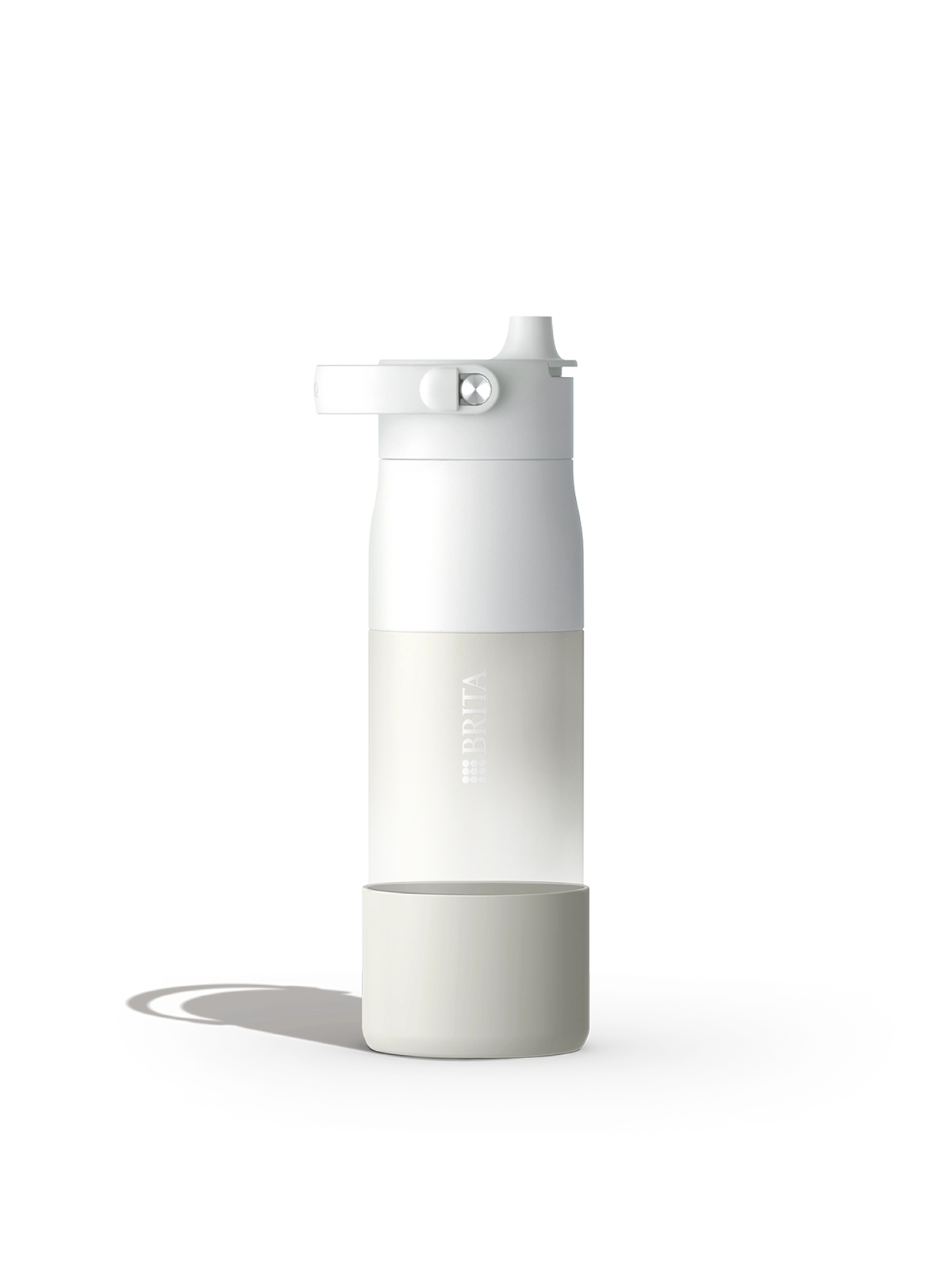 White silicone boot for BRITA LARQ water bottle.